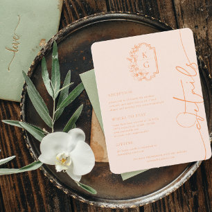 Carte D'accompagnement Modern Minimal Détails pour les invités de maria