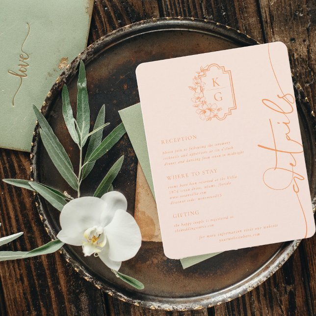 Carte D'accompagnement Modern Minimal | Détails pour les invités de maria (Créateur téléchargé)