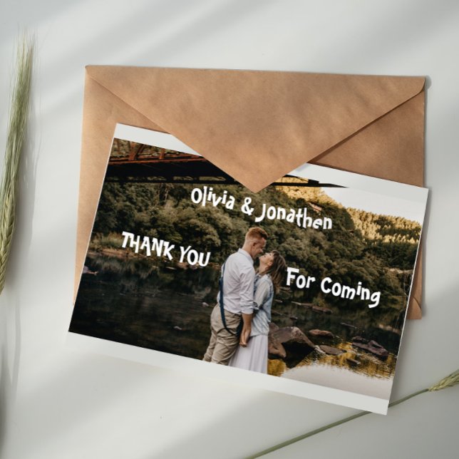 Carte D'accompagnement Modern Minimalist Wedding Thank You Card (Créateur téléchargé)
