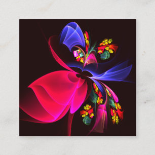 Carte D'accompagnement Moderne coloré Floral Abstrait Art Motif #06