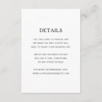 Moderne Détails simples Mariage noir et blanc