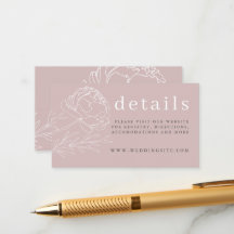 Moderne Elegant Blush Rose Floral Mariage détails