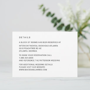Carte D'accompagnement Moderne Elegant Classic Minimaliste
