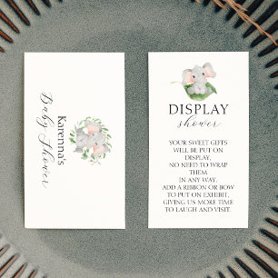 Carte D'accompagnement Moderne Elephant Green Baby Display Douche