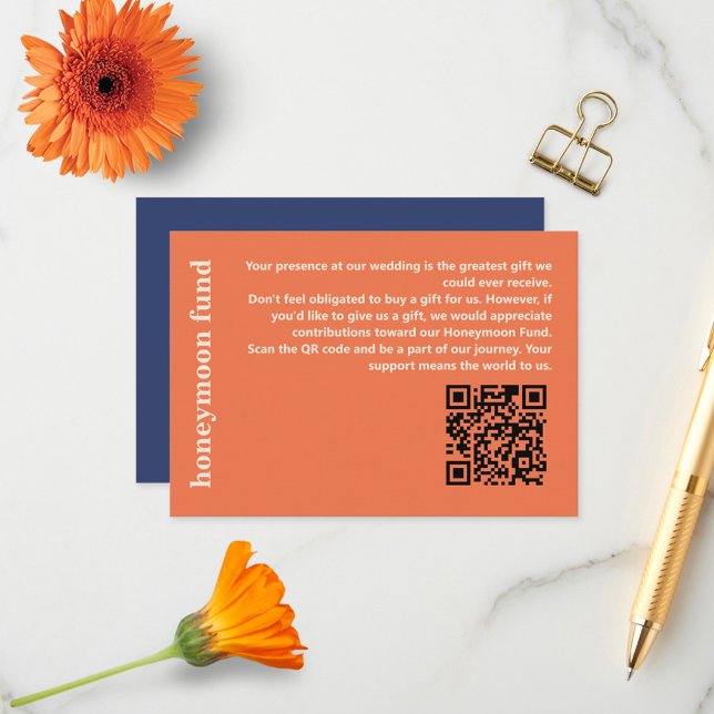 Carte D'accompagnement Moderne Gras Typographie Mariage Lune de miel Fond (Créateur téléchargé)