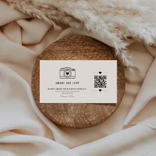 Carte D'accompagnement Moderne minimaliste Capture Le code QR d'amour