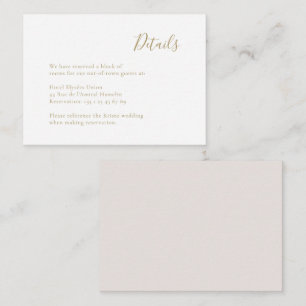 Carte D'accompagnement Moderne minimaliste écrit à la main Mariage blanc