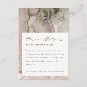 CARTE D'ACCOMPAGNEMENT MODERNE PINK DUSKY ROSE GOLD AGATE DÉTAILS DU MARI