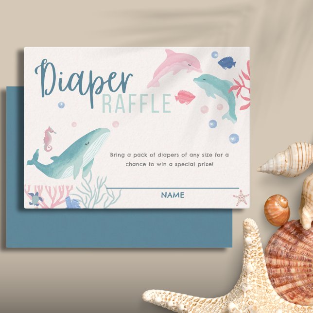 Carte D'accompagnement Moderne sous le Baby shower de la barbe de mer (Créateur téléchargé)