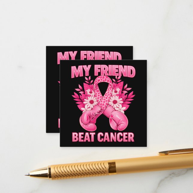 Carte D'accompagnement Mon ami a vaincu le cancer (Devant/Arrière en situation)