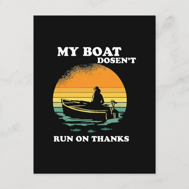 Carte D'accompagnement Mon bateau ne fonctionne pas grâce (Devant)