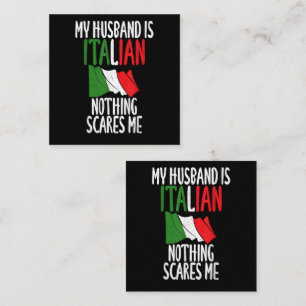 Carte D'accompagnement Mon mari est italien rien ne me fait peur