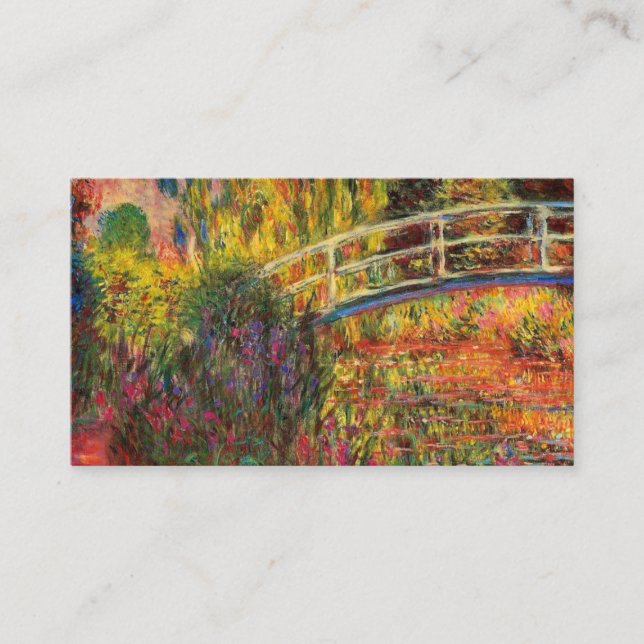 Carte D'accompagnement Monet Water Lily Pond et Water Irises (Devant)