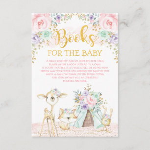 Carte D'accompagnement Monnaie rose Purple Animaux de forêt pourpre Deman