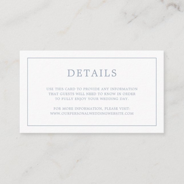 Carte D'accompagnement Monogramme bleu foncé simple Mariage élégant (Devant)