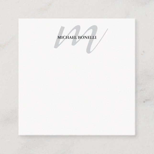 Carte D'accompagnement Monogramme de calligraphie classique professionnel (Devant)