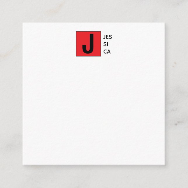 Carte D'accompagnement Monogramme de nom professionnel élégant moderne (Devant)