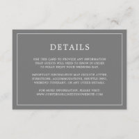Monogramme gris foncé simple Mariage élégant