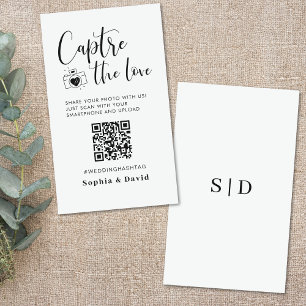 Carte D'accompagnement Monogramme Mariage Photos Capturer Le Code QR Amou