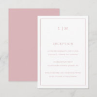 Monogramme rose clair simple Mariage élégant