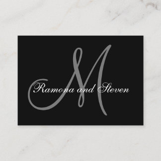 Carte D'accompagnement Monogramme Wishing Well Card for Wedding Invitatio