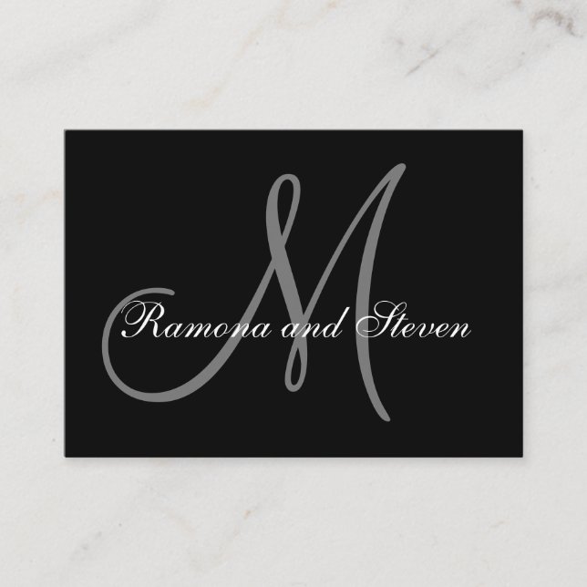 Carte D'accompagnement Monogramme Wishing Well Card for Wedding Invitatio (Devant)