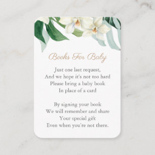 Carte D'accompagnement Monstera Foliage Build Baby's Library Baby shower