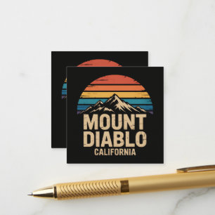 Carte D'accompagnement Mont Diablo Californie