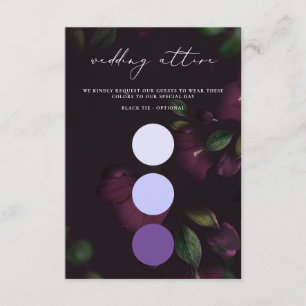 Carte D'accompagnement Moody Purple Calligraphie Mariage Couleur de l'atl