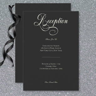 Carte D'accompagnement Moody sombre Moody Victorian Moon & Sun Wedding Ré