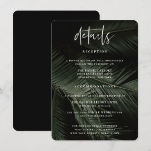 Carte D'accompagnement Moody Tropics - Détails du Mariage