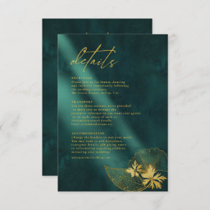 Carte D'accompagnement Moonlight Romance Détails du Mariage Emerald Gr ID