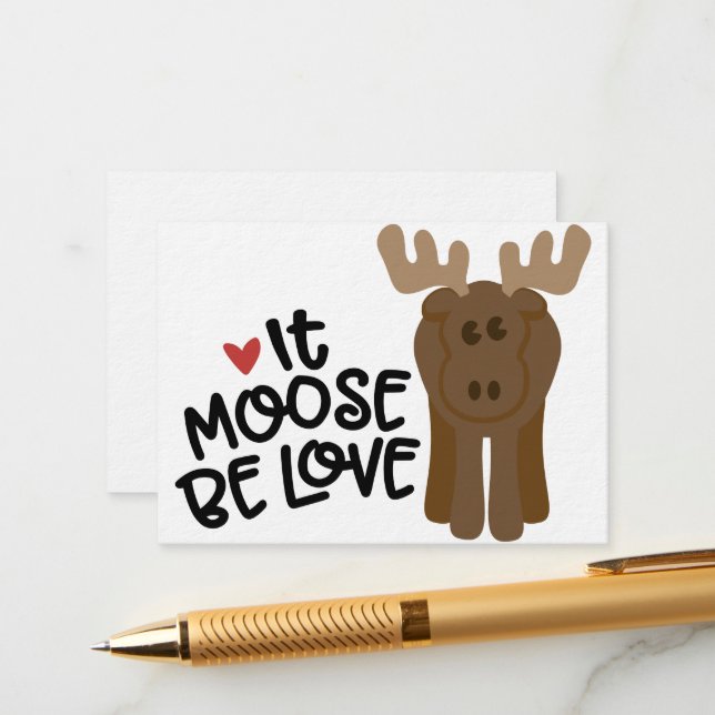 Carte D'accompagnement Moose Be Love (Devant/Arrière en situation)