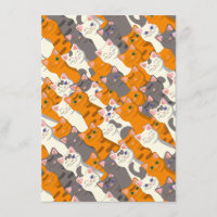 Motif en diagonale du chat noir blanc gingembre