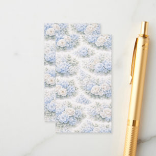 Carte D'accompagnement Motif floral SoftBlue Élégant Botanique Romantique