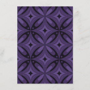 Carte D'accompagnement Motif rétro couleur violet foncé