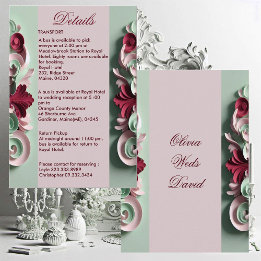 Carte D'accompagnement Motifs floraux d'élégance baroque Acanthus tortill