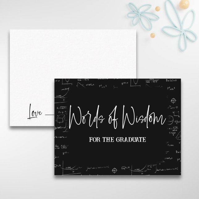 Carte D'accompagnement Mots de sagesse Math Graduation Conseiller (Créateur téléchargé)