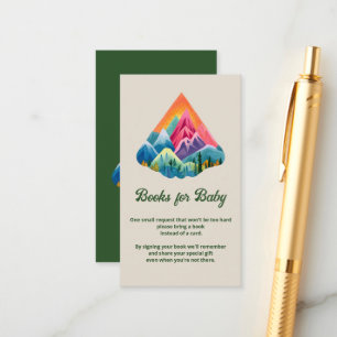 Carte D'accompagnement Mountain Adventure Await Livres pour Baby Insert
