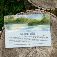 Mountain Lake Dusty Blue Mariage Wishing well