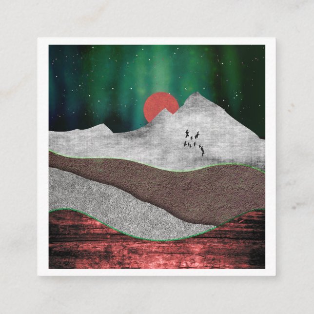 Carte D'accompagnement Mountain Northern Lights (Dos)