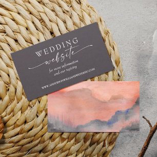Carte D'accompagnement Mountain Sunset Site Mariage Rustic Grey