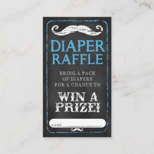 Carte D'accompagnement Moustache Baby shower Déchets Raffle Billet bébé