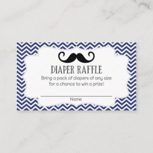 Carte D'accompagnement Moustache Baby shower Déchets Raffle Billets
