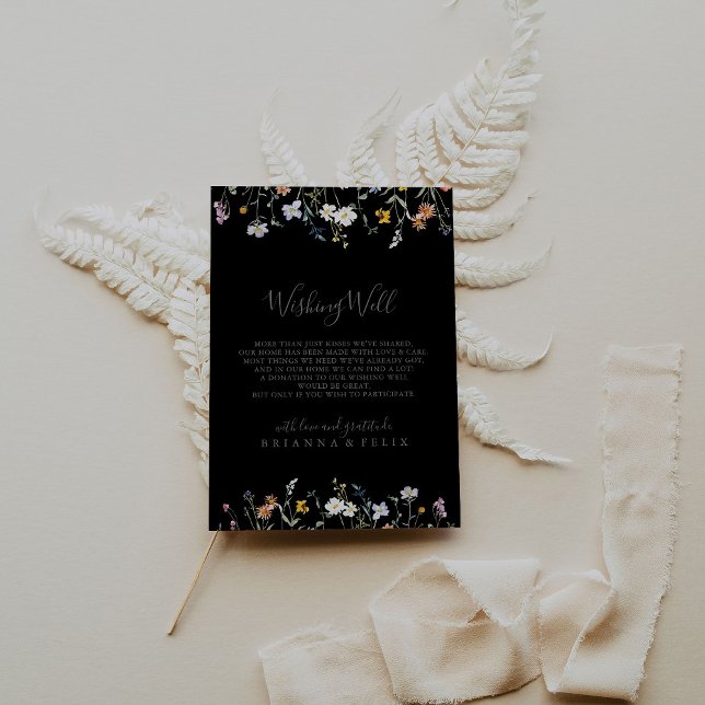 Carte D'accompagnement Multicolor sauvage noir Mariage désirant bien (Créateur téléchargé)