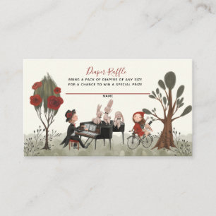 Carte D'accompagnement Musical Animaux Bois Bébé Déchets Raffle