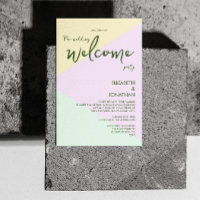 Muted Pastel Geometry Pre-Mariage Welcome Party