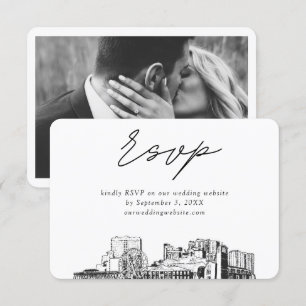 Carte D'accompagnement Myrtle Beach Mariage minimaliste Croquis RSVP