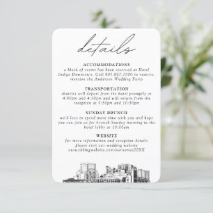 Carte D'accompagnement Myrtle Beach Wedding Petits Détails Verticaux
