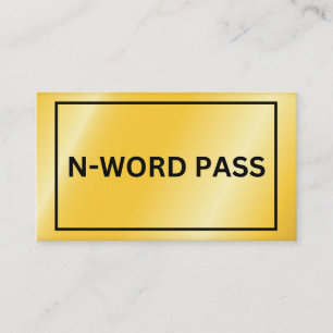 Carte D'accompagnement N-Word Pass